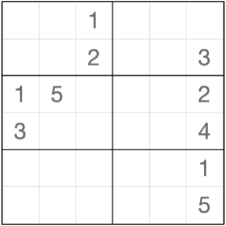 Sudoku Anti-Rei 6x6