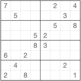 Anti-rei sudoku8x8