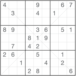 Sudoku diagonal anti-cavaleiro