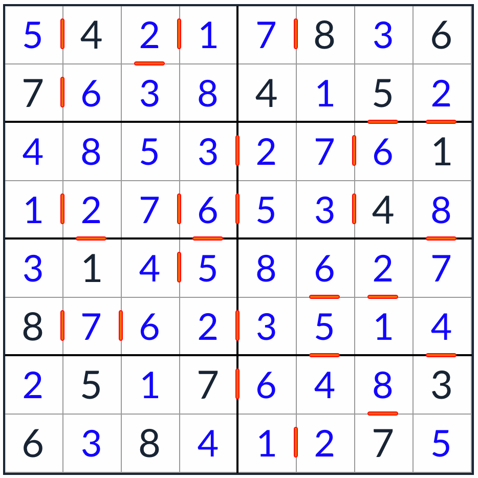 solução consecutiva sudoku 8x8