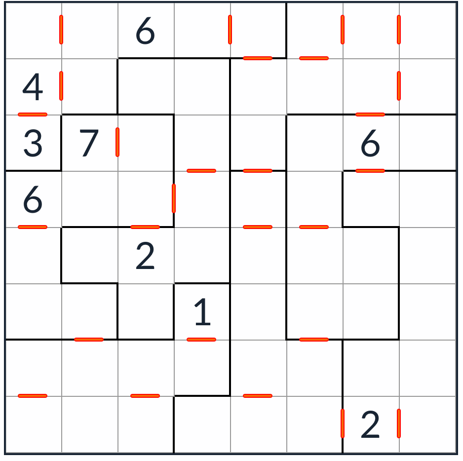Anti-King Irregular Consecutive Sudoku 8x8