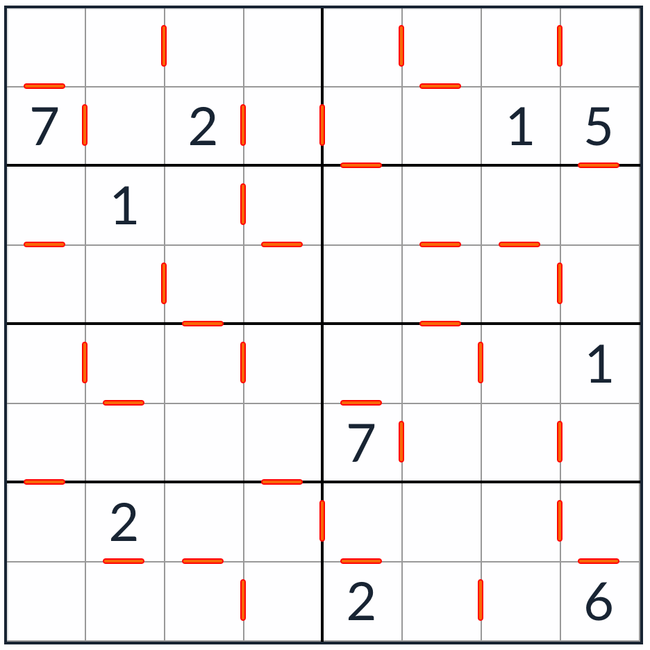 anti-king-knight consecutive sudoku 8x8 quebra-cabeça