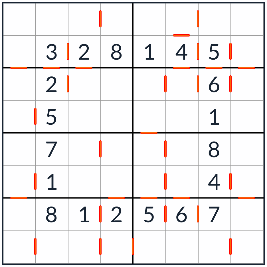 Anti-Night Consecutive Sudoku 8x8