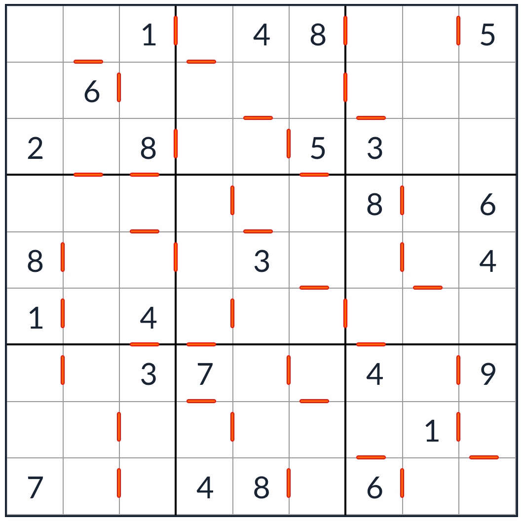 anti-king-knight consecutive sudoku quebra-cabeça