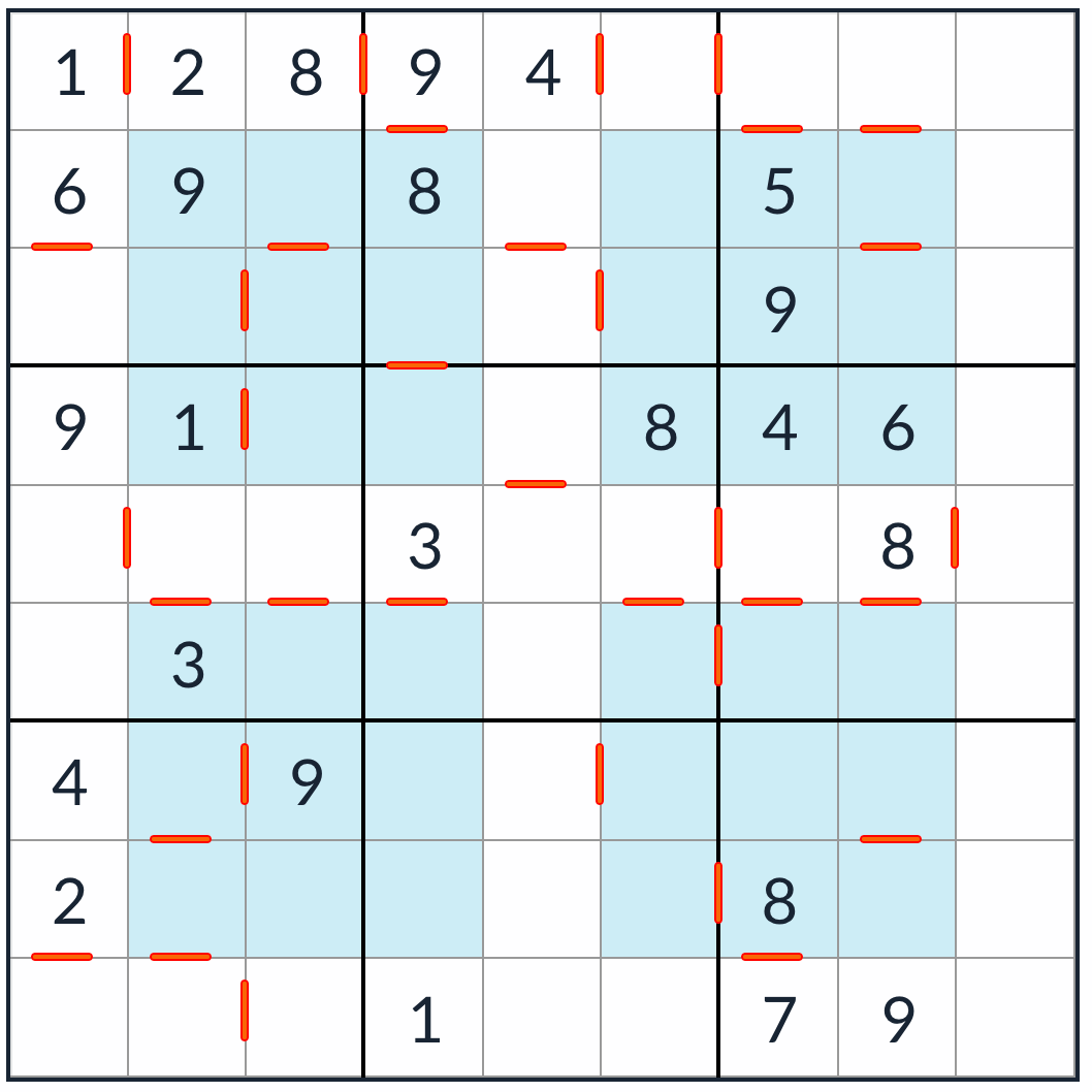 hiper consecutivo sudoku quebra -cabeça