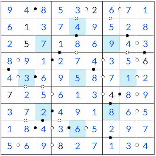 Asterisk kropki sudoku solução