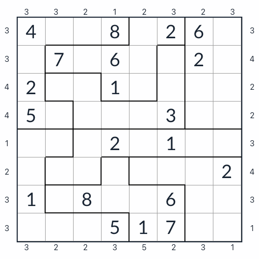 Espacra irregular anti-cavaleiro sudoku 8x8