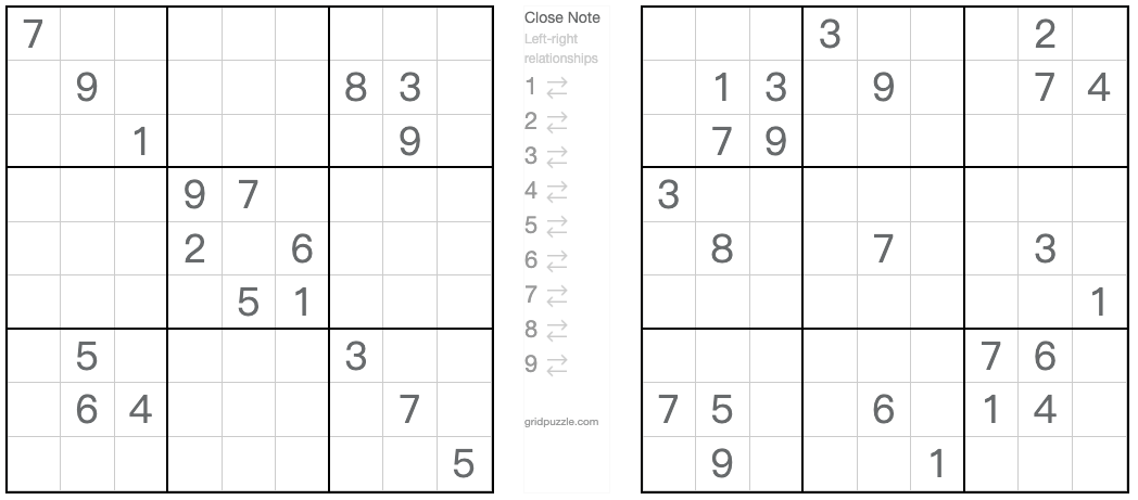 Sudoku correspondente gêmeo