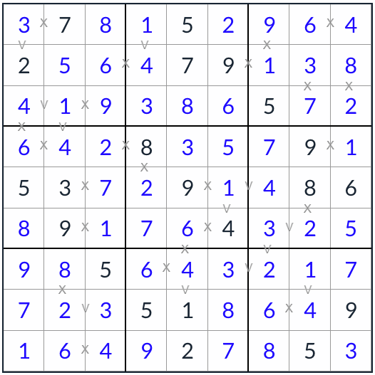 anti-knight xv sudoku solução